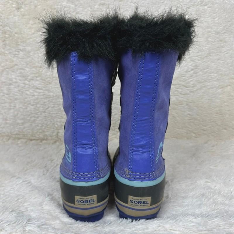 Kids Sorel Joan Of Arctic Purple Faux Fur Winter Boots-3