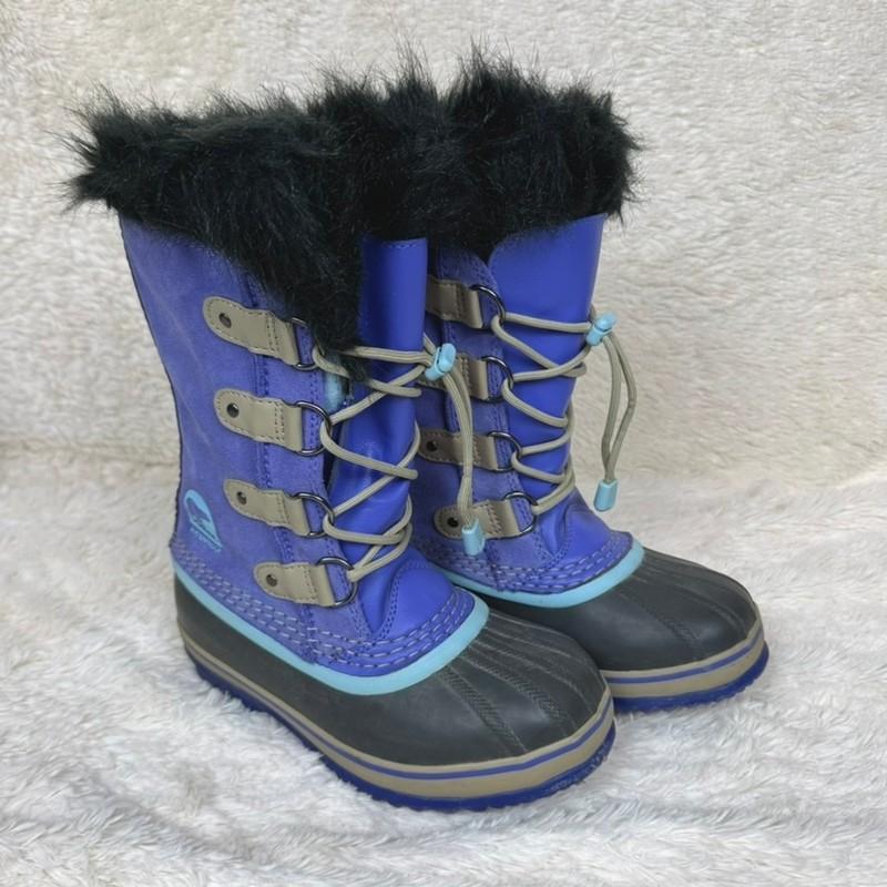 Kids Sorel Joan of Arctic purple faux fur winter boots-3