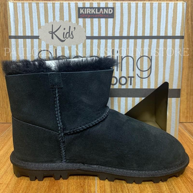 KIRKLAND SIGNATURE Kid's Girl's Shearling Sheepskin Boots ~ Black ~ Sizes