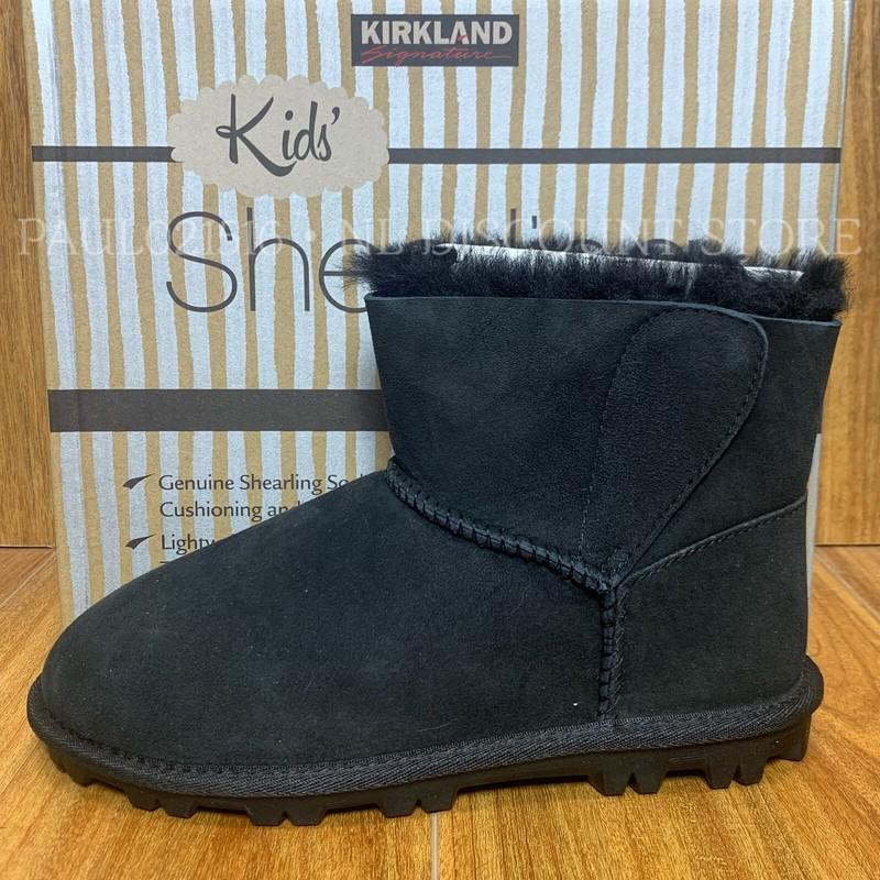 KIRKLAND SIGNATURE Kid's Girl's Shearling Sheepskin Boots ~ Black ~ Sizes
