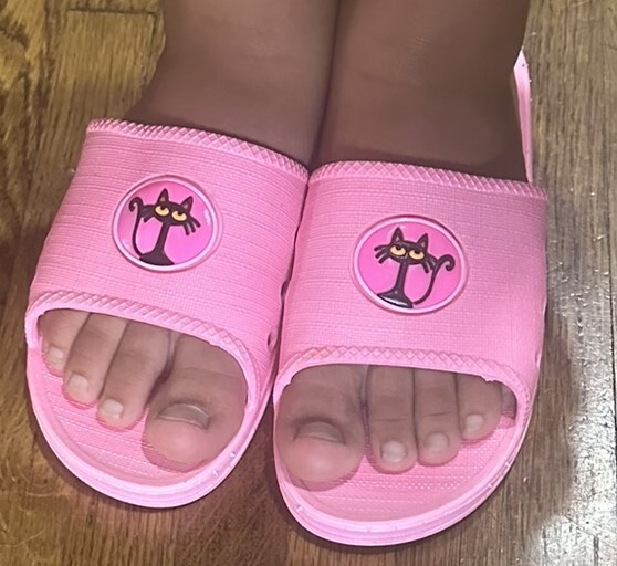 Kitty Cat Sandals Slides Shoes Pink Big Girls Sizes