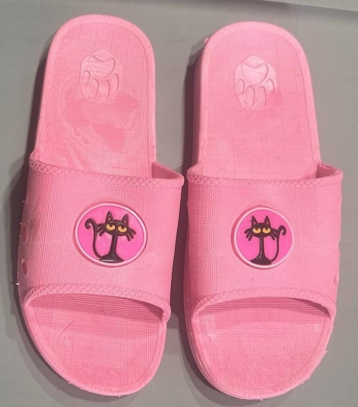 Kitty Cat Sandals Slides Shoes Pink Big Girls Sizes