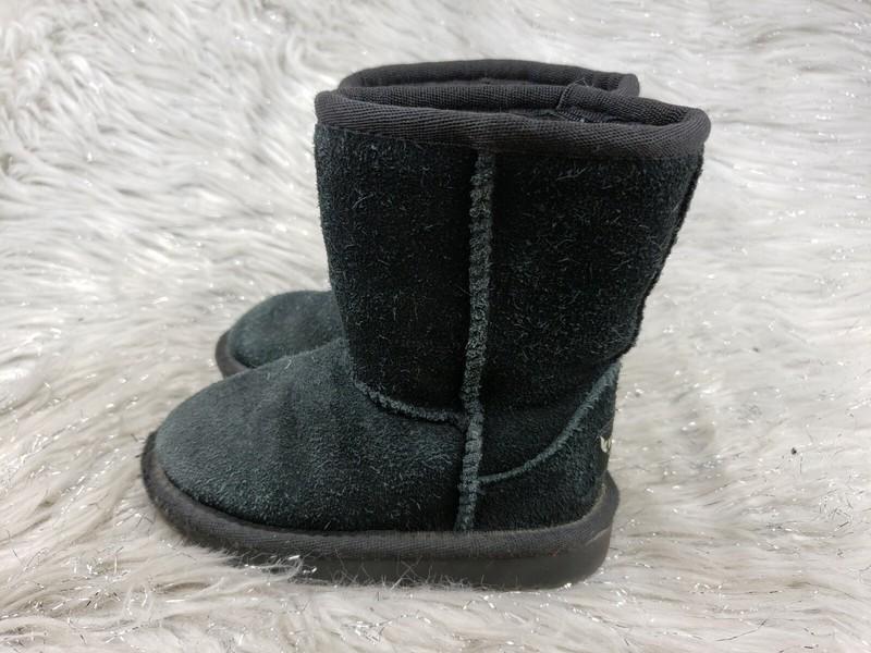 KOOLABURRA By UGG 1090329 Black Suede Fur Lined Boots Size Child Kids 6 / 22