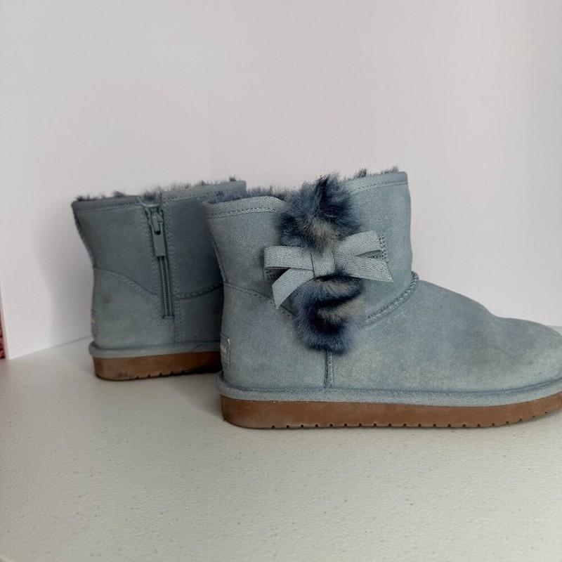 Koolaburra By UGG Kids Mini Bow Boots – Blue Suede Size 2