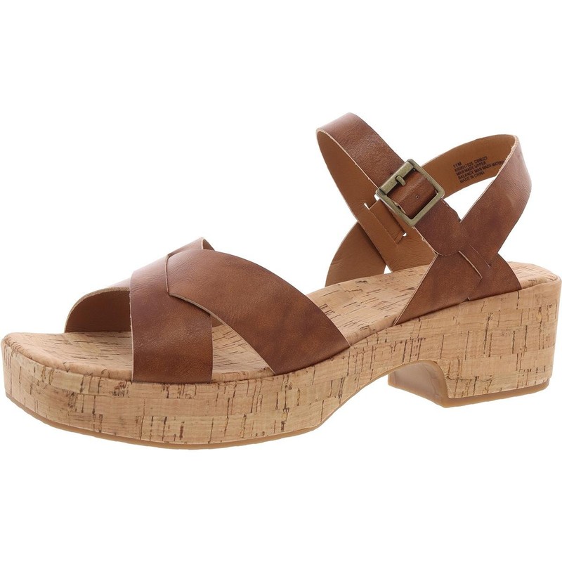 KORKS Womens DASHAII Tan Buckle Ankle Strap 11 Medium (B M) BHFO 1770