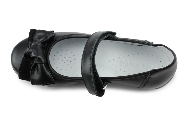 Kornecki Black Girls Mary Jane Leather Shoes (03076 Czarny) Made In Poland