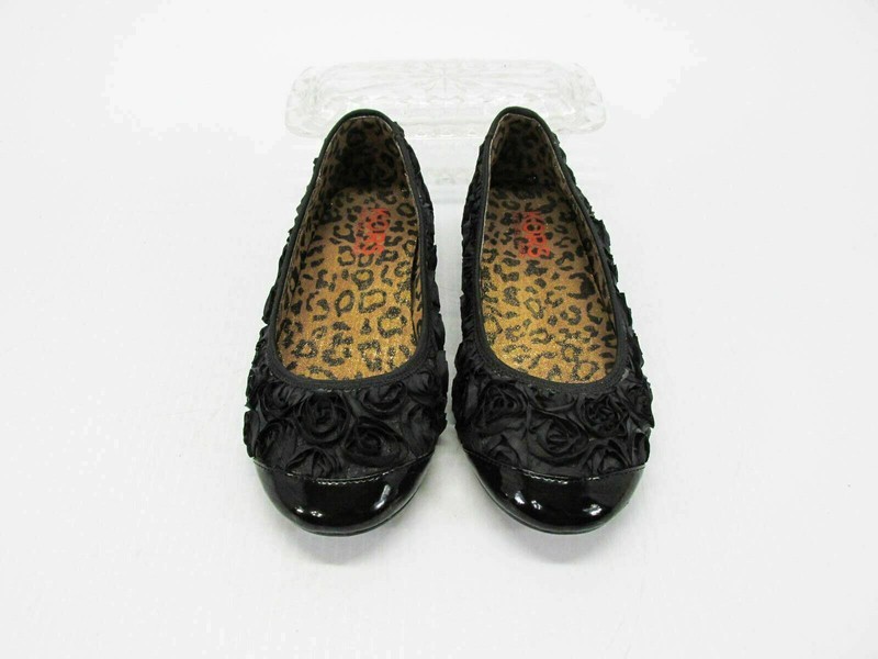 Kors Youth Girl Flat Shoe Michael Kors Natasha Size 6M Black Ballet Pre Owned Qp