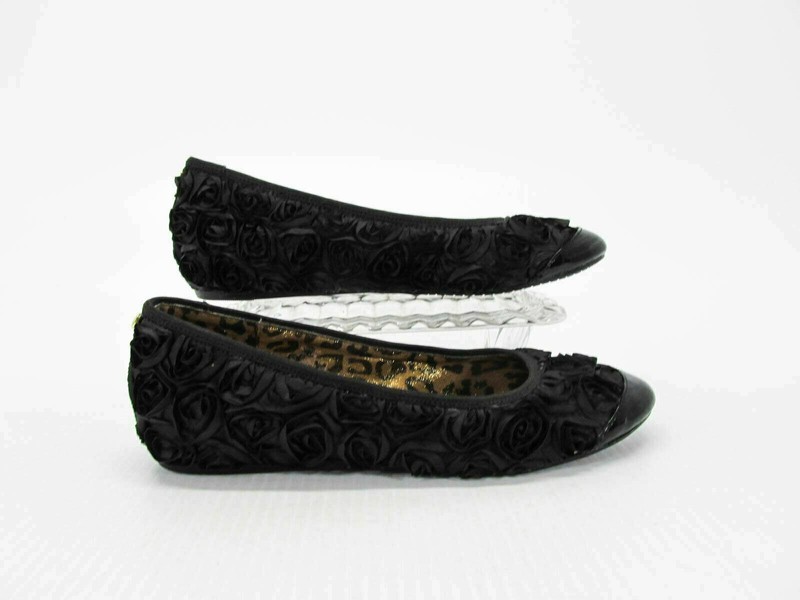 Kors Youth Girl Flat Shoe Michael Kors Natasha Size 6M Black Ballet Pre Owned qp