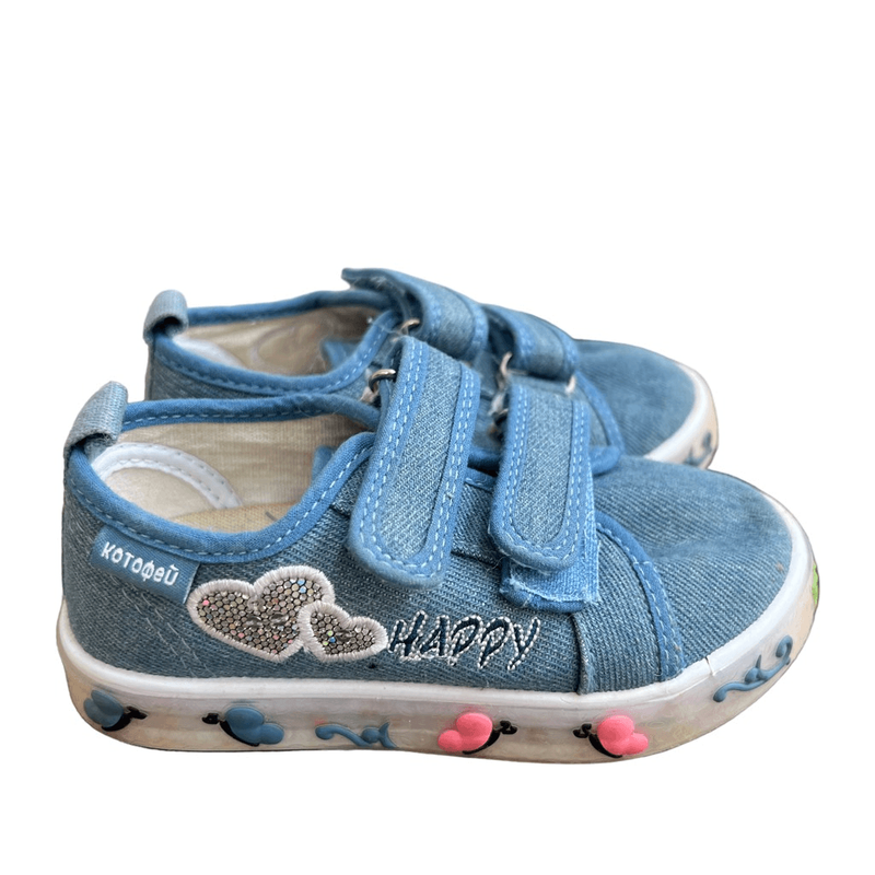 Kotofey Toddler Girls Summer Lights Cotton Sneakers Toddler Size 25/9US