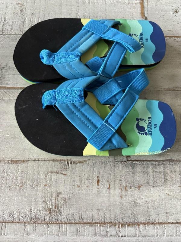 KRABOR Youth Boys Sandals For 7/8 With Straps To Secure