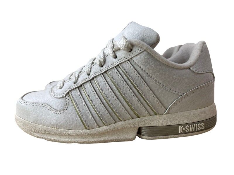 KSWISS K-SWISS Kids THACKERY White Platinum Sneakers Size 3.5