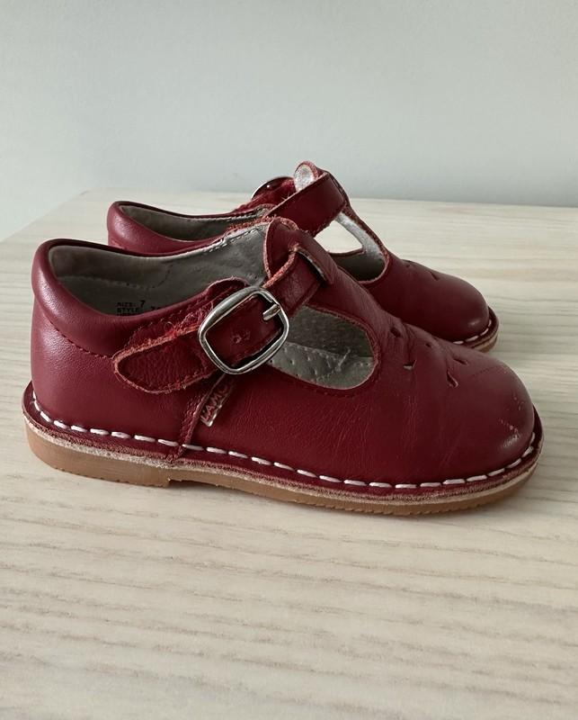 L'Amour Joy Classic Toddler Girl Red Mary Jane Shoes Size 7