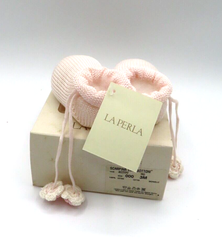 La Perla Scarpina Bottoni Cod. 40599 US Size 3 Month