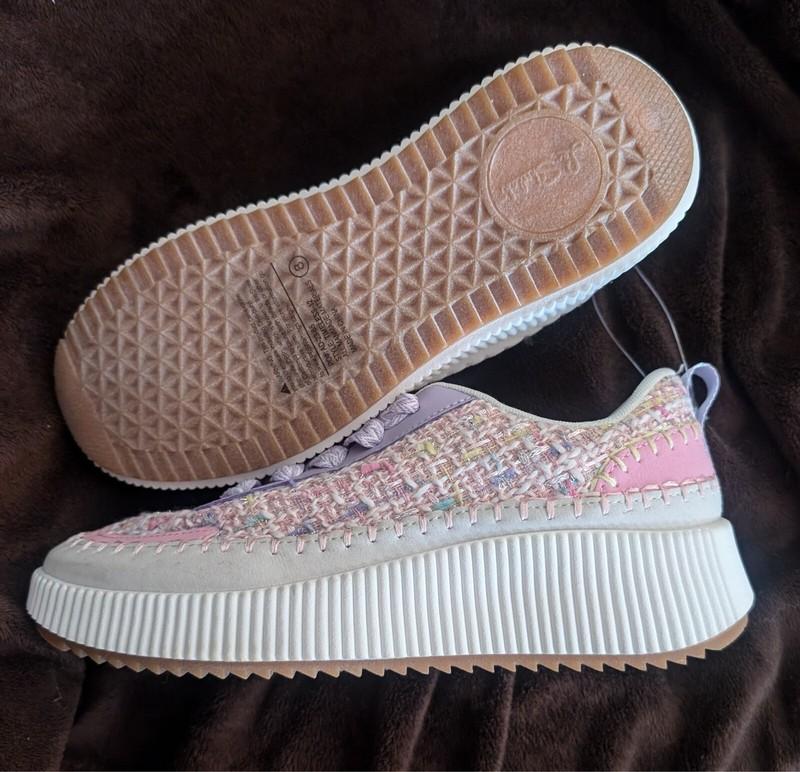 La Sheelah Womens Timeless Knit Multi Color Pink Fashion Sneakers Shoes Size 9