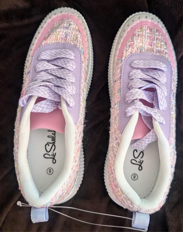 La Sheelah Womens Timeless Knit Multi Color Pink Fashion Sneakers Shoes Size 9