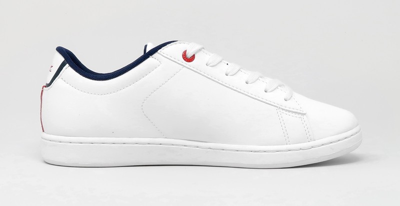 Lacoste Big Kids Carnaby Evo Tri 07221 Shoes 7-43SUJ0012407 - White/Navy/Red
