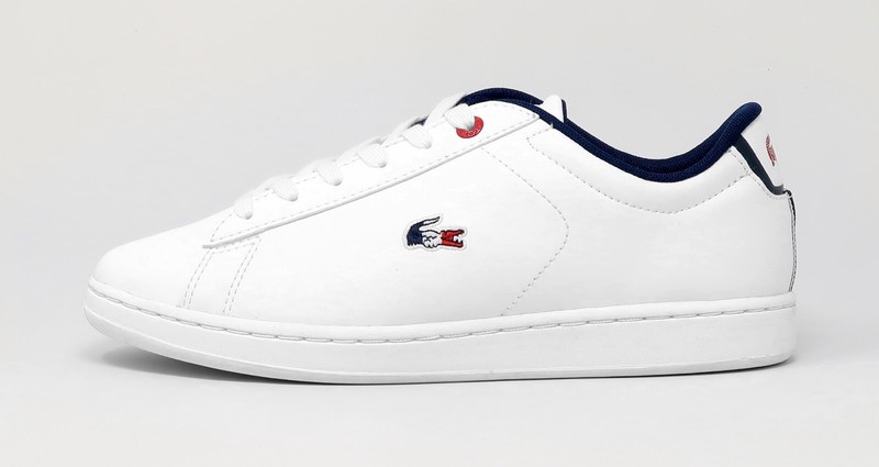 Lacoste Big Kids Carnaby Evo Tri 07221 Shoes 7-43SUJ0012407 - White/Navy/Red