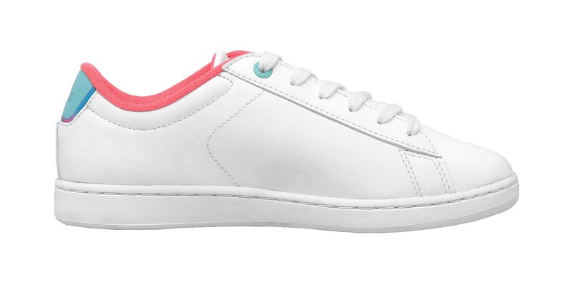 Lacoste Big Kids Girl Carnaby Evo 0722 Shoes 7-43SUJ0002B53 - White/Pink/Blue