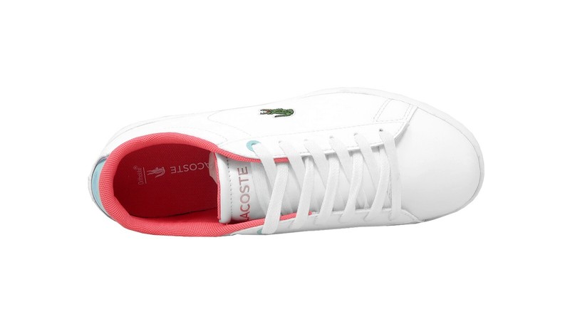 Lacoste Big Kids Girl Carnaby Evo 0722 Shoes 7-43SUJ0002B53 - White/Pink/Blue