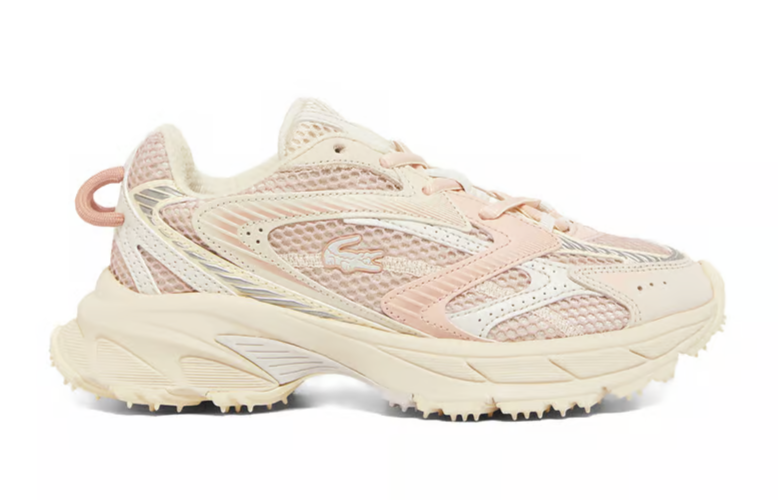 Lacoste L003 NEO SHOT Women's Sneakers. Color Off White/Light Pink. Size 7.5 USA
