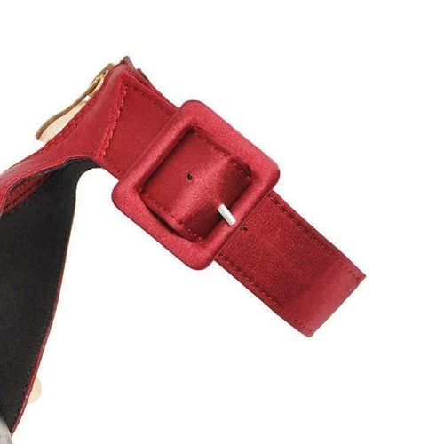 Ladies Shoes Satin Platform High Heel Pumps Zip Ankle Strap Sandals US Size