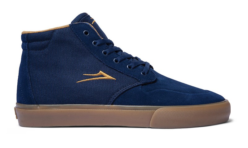 Lakai Skateboard Shoes Riley Hawk 3 High Navy/Gum Suede