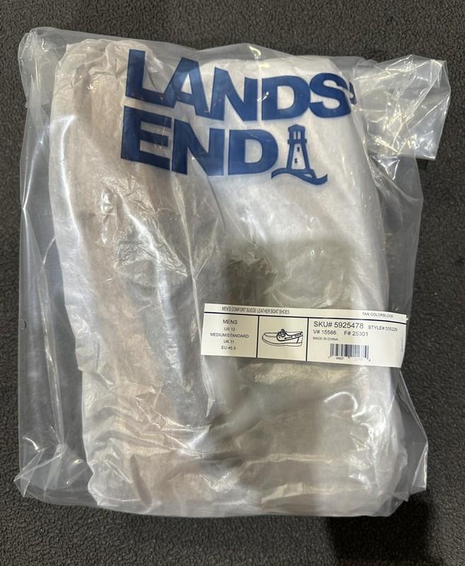 Lands' End Men's Comfort Suede Leather Boat Shoe BRAND NEW