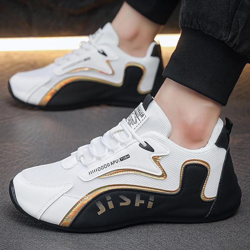 Large Size Men's Sports Casual Shoes Waterproof Anti Slip Leather Travel Sneaker