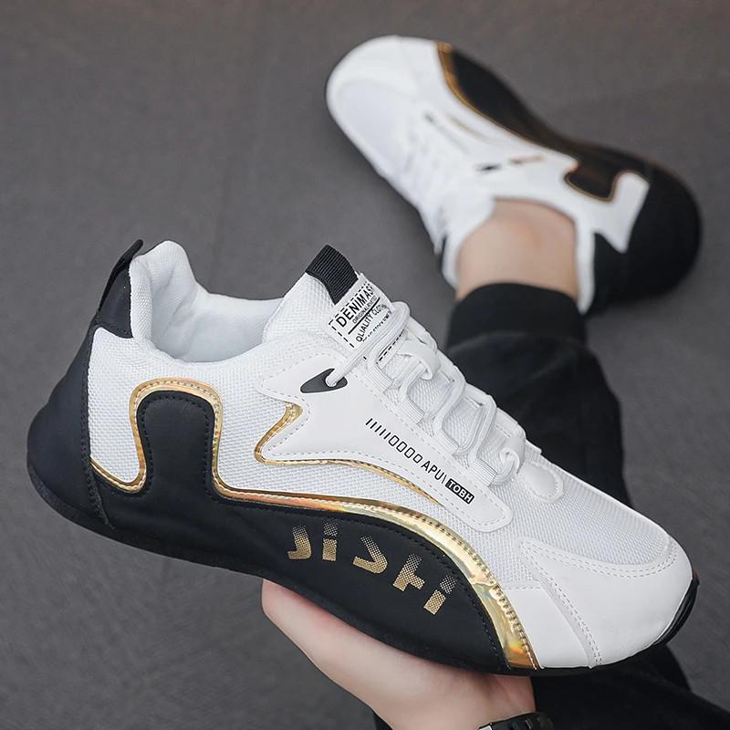 Large Size Men's Sports Casual Shoes Waterproof Anti Slip Leather Travel Sneaker