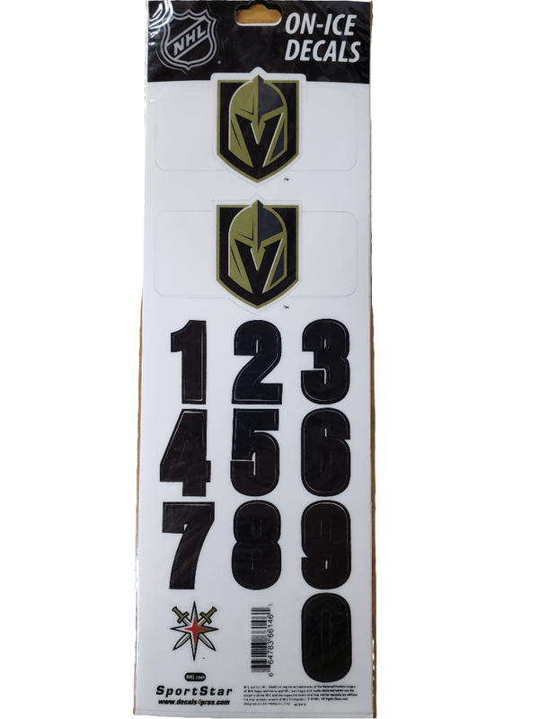 Las Vegas Golden Knights Sportstar NHL Hockey Helmet On-Ice Decals Kit - White