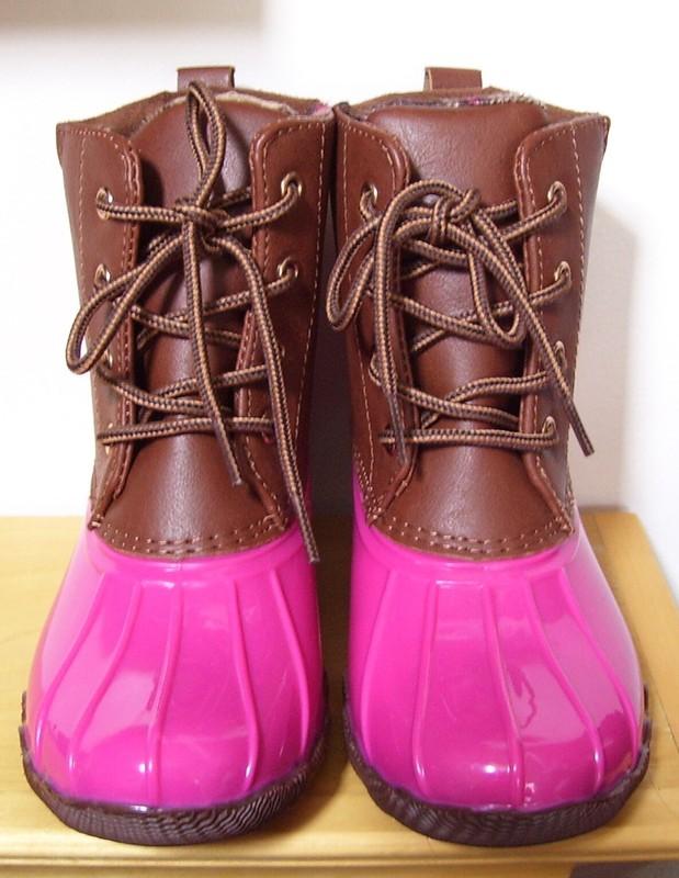 Laundry Girl Gavin-17K Pink Brown Rain Snow Duck Boots Sz 2