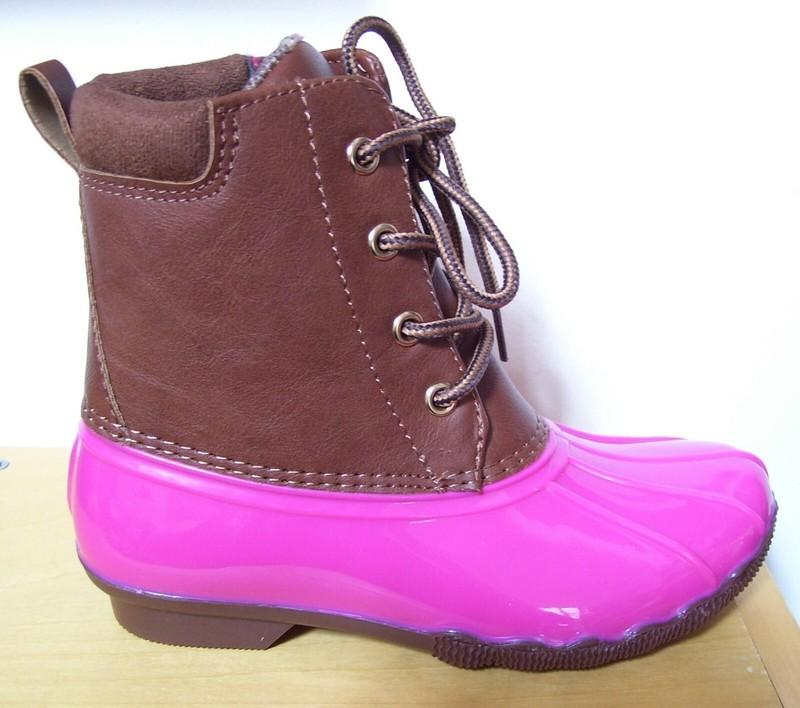 Laundry Girl Gavin-17K Pink Brown Rain Snow Duck Boots Sz 2