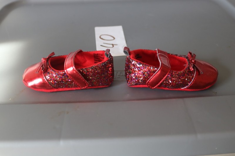 Laura Ashley Kid’s Dress Shoes Red Sequins LA44800 Size 4