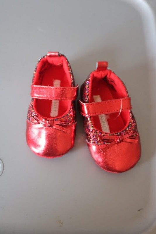 Laura Ashley Kid’s Dress Shoes Red Sequins LA44800 Size 4