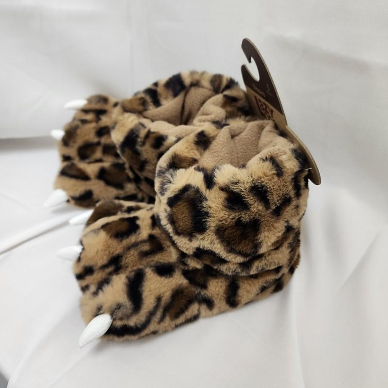 Lazy One Fun Paw Slippers Leopard Print Claws Unisex Kids Adult Choose Size