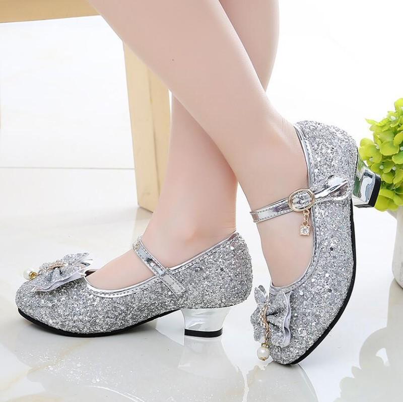 Leather Shoes Girls Wedding Dress Shoes Bowtie Dance Shoes Girls Flat Sandals