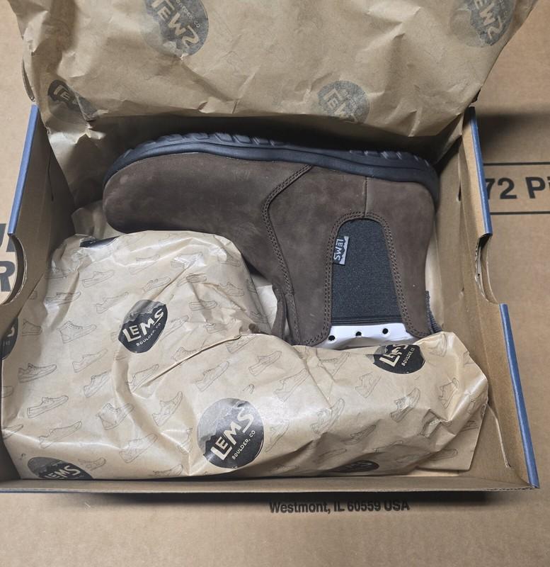 Lems Chelsea Boot Waterproof Espresso Men Size 11.5/Women 13 402-070M Brand New