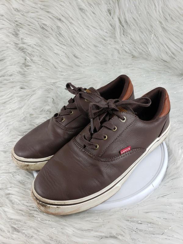 LEVI'S Big Kids Boys Size 6 Lace Up Sneakers Brown