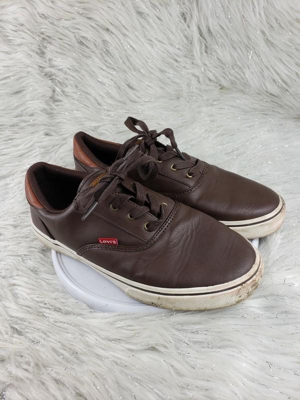 LEVI'S Big Kids Boys Size 6 Lace Up Sneakers Brown