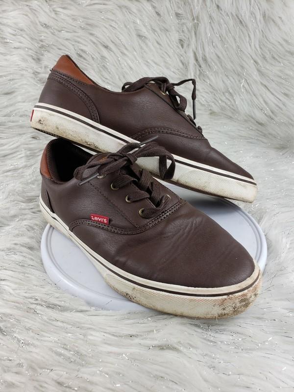 LEVI'S Big Kids Boys Size 6 Lace Up Sneakers Brown