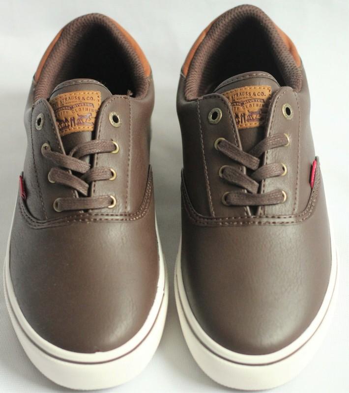 Levi's Boys Ethan Cacti UL Brown/Tan Faux Leather Shoes Casual/Dress Sneakers