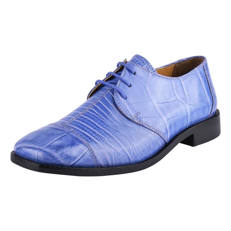 LIBERTYZENO Kids CROCO LIZARD Print Genuine Leather Boys Oxford Dress Shoes