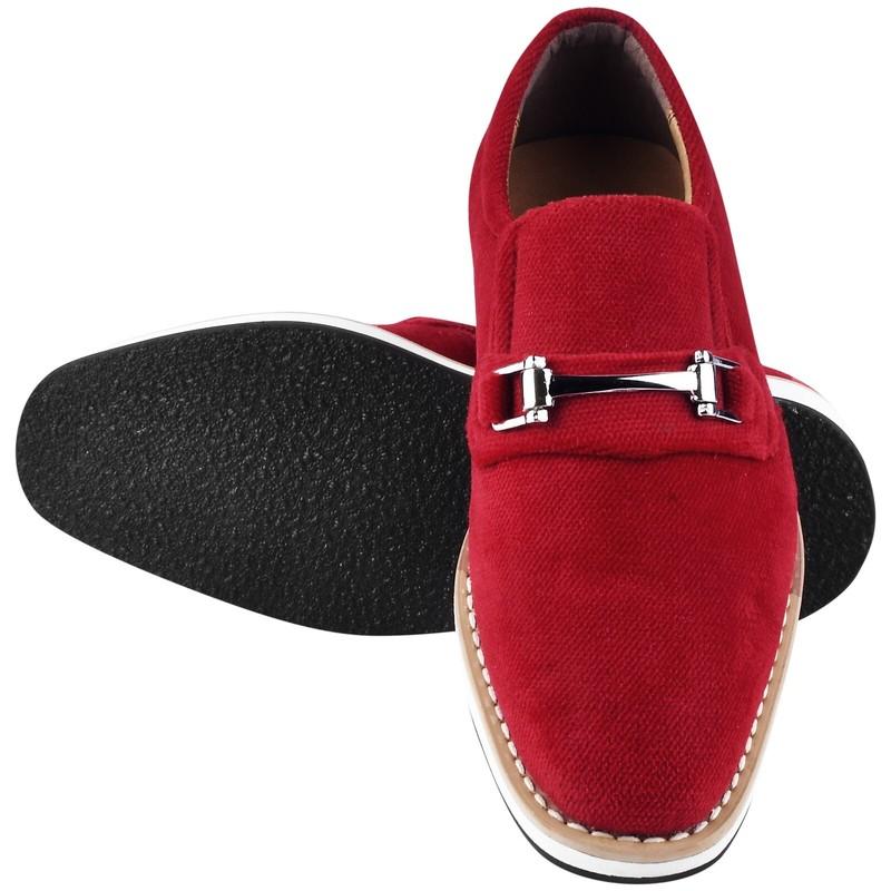 LIBERTYZENO Velvet Casual Buckle Style Slip On Tuxedo Shoes For Kids- Boys