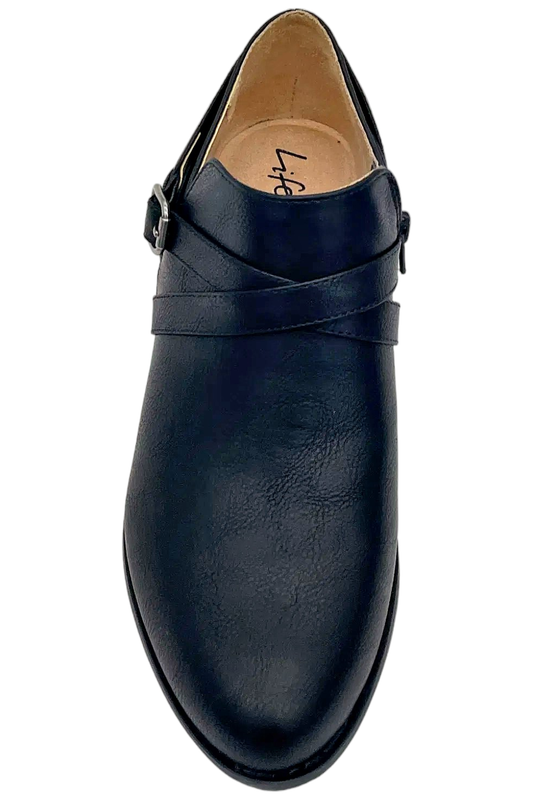 LifeStride Women's Adley Faux Leather Ankle Booties Black