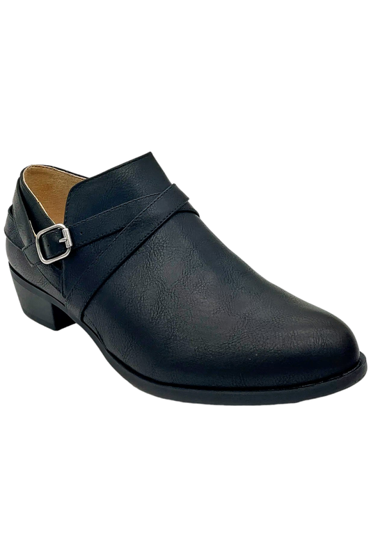 LifeStride Women's Adley Faux Leather Ankle Booties Black