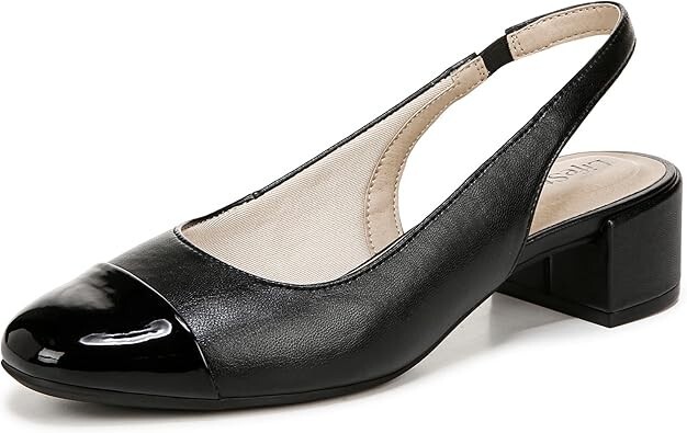 LifeStride Womens Becoming Toe Cap Slingback Heels Shoes Sizes 7 8 8.5 2217-19