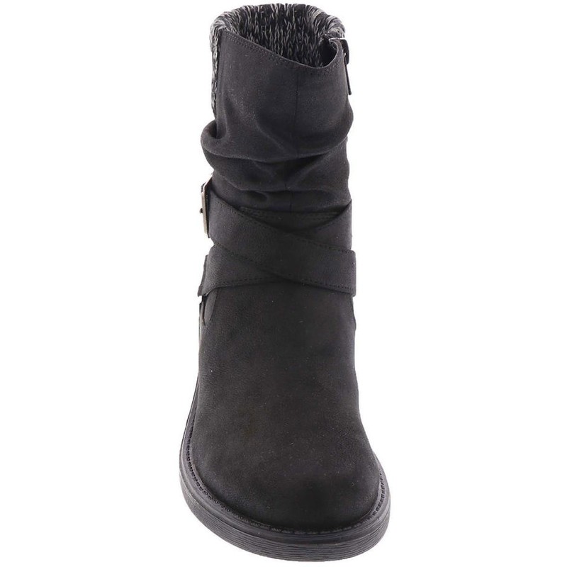 LifeStride Womens Katie Faux Leather Slouchy Pull On Ankle Boots Shoes BHFO 7612