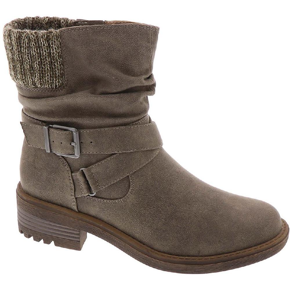 LifeStride Womens Katie Faux Leather Slouchy Pull On Ankle Boots Shoes BHFO 7612
