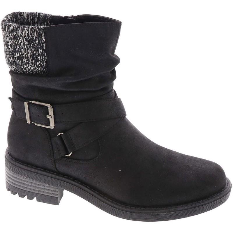 LifeStride Womens Katie Faux Leather Slouchy Pull On Ankle Boots Shoes BHFO 7612