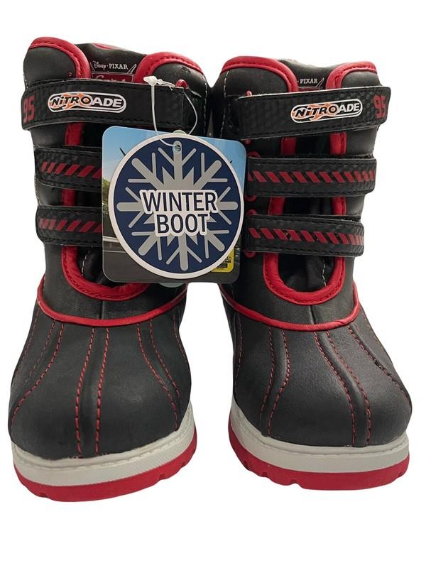 Lightning McQueen Winter Snow Disney Cars Boys Boots Size 10 New With Tags